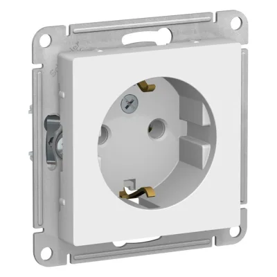 Розетка Systeme Electric AtlasDesign встраиваемая лотос с заземлением (ATN001343)