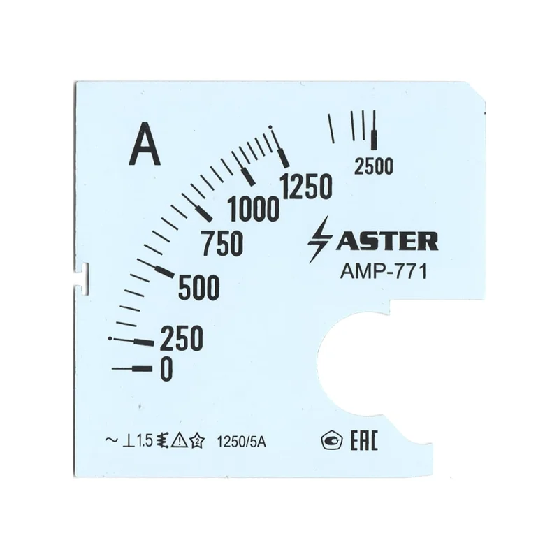 Шкала к амперметру AMP-771 Aster 1250/5 А SC771-1250