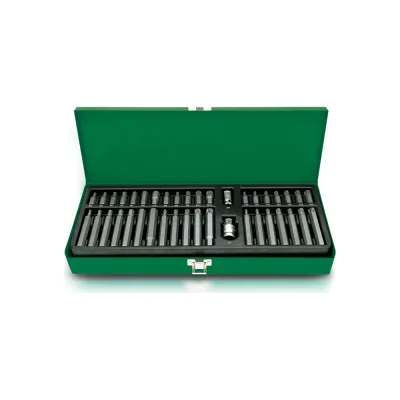 Набор бит 40 предметов Torx, Spline, Hex, с адаптерами 3/8" и 1/2" TOPTUL GAAD4002