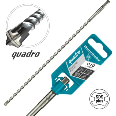 Бур Quadro (10x460 мм; SDS+) RENNBOHR 511046