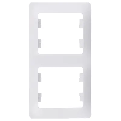Рамка Systeme Electric Glossa двухместная белая (GSL000106)