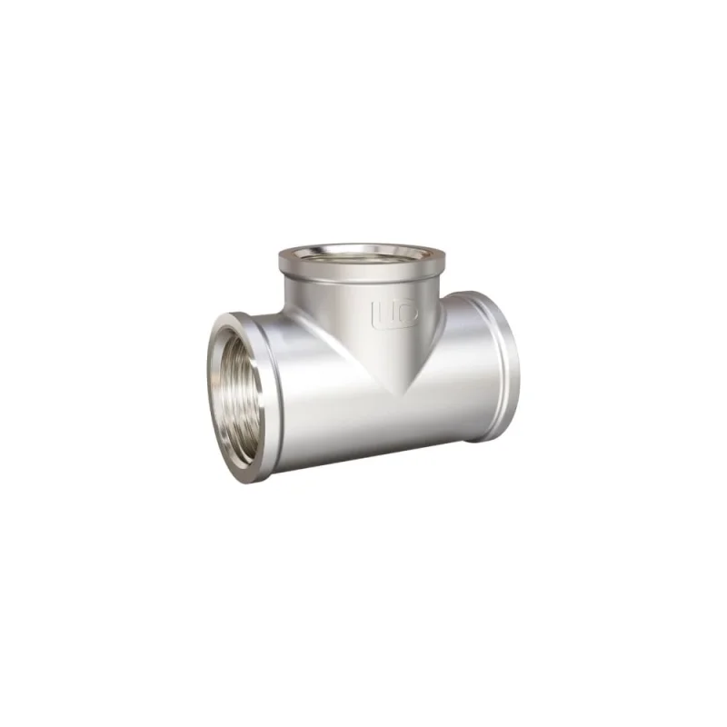 Тройник LD PRIDE DN25 (1") ВР/ВР/ВР латунь никель с биркой LD.67.524.25