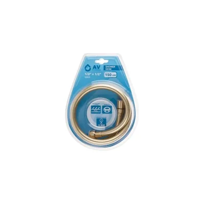 Шланг душевой AV Engineering, PVC, 1/2 г-г, 150 см, золото, AVSSS-116