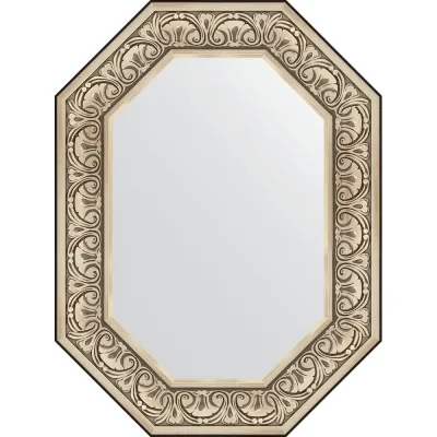 Зеркало EVOFORM в багетной раме - барокко серебро 106 mm (60x80 cm) 7245
