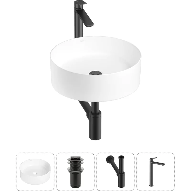 Набор Wellsee 4 в 1 Belle Spa накладная раковина 38x38 см 20212150R