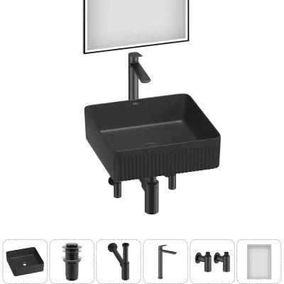 Набор Wellsee 6 в 1 Festive Fox 2.0 накладная раковина 36x36 см 20218048R