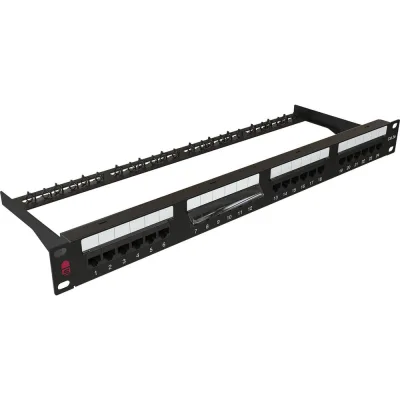 Патч-панель SYSMATRIX 19 Кат.5е, 24 порта, с организатором, PP 1901U.S245EU.M