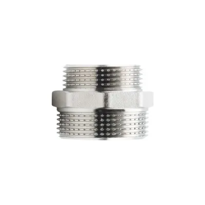 Ниппель переходной ALATO НР-НР 1 1/2"x1 1/4", латунь никелированная, 0104-4032