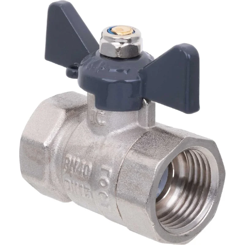 Кран шаровой AQUALINK вн-вн 1 B бабочка 1157 01157