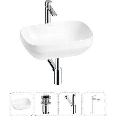 Набор Wellsee 4 в 1 Air Gap S накладная раковина 50x35 см 20212413R