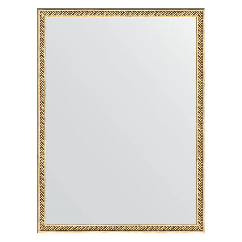 Зеркало EVOFORM в багетной раме - витое золото 28 mm (58x78 cm) 0640