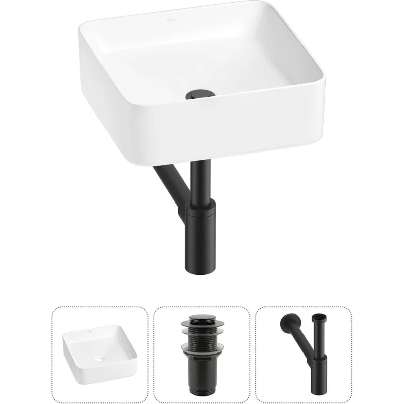Набор Wellsee 3 в 1 Mint накладная раковина 37x37 см 20212454R