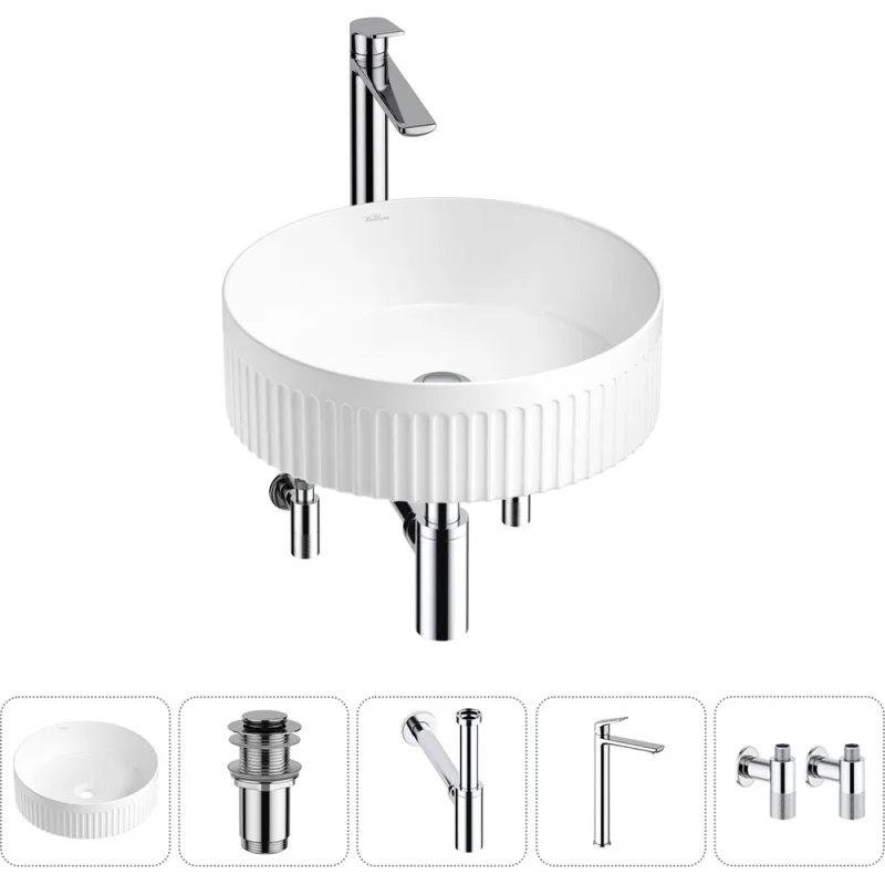 Набор Wellsee 5 в 1 Festive Fox 2.0 накладная раковина 40x40 см 20213478R