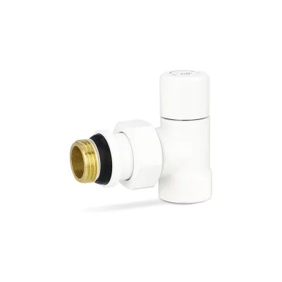 Ручной радиаторный клапан Varmega 1/2 угловой, белый, VMDV01-110404