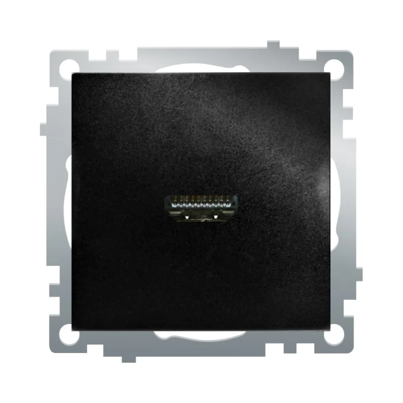 Механизм розетки HDMI STEKKER 2.1, Type A, GLS00-7118-05, серия Катрин, черный, 50062