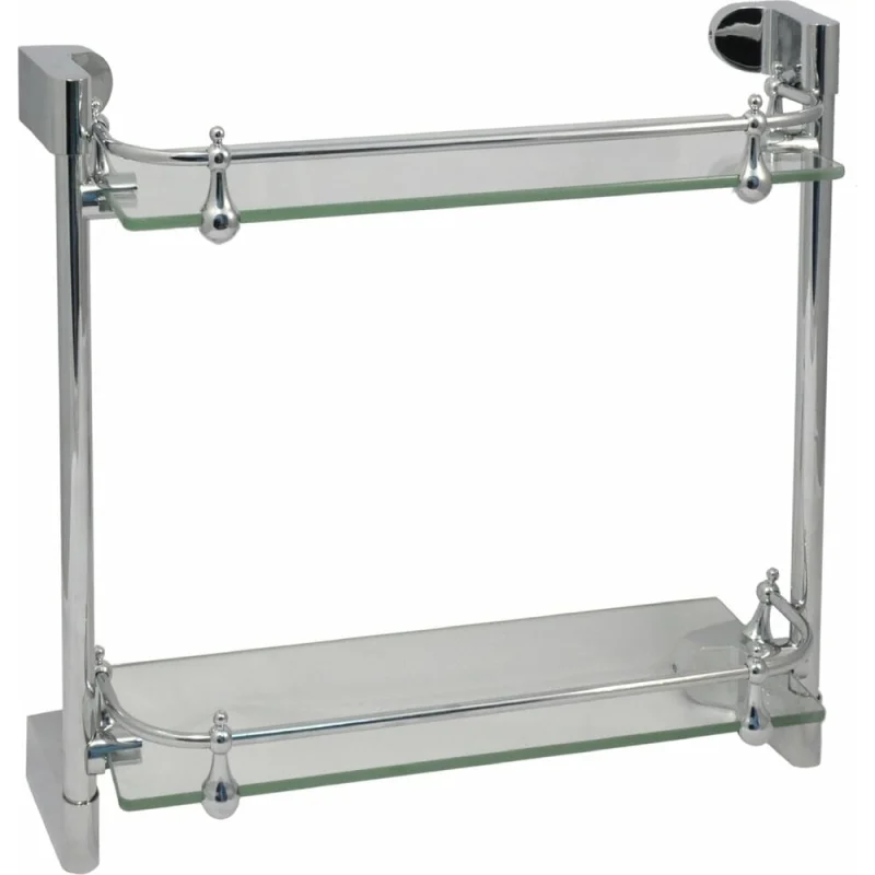Полка Solinne Mirror стеклянная двухъярусная хром B-82711-2 2552.071