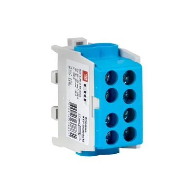 Распределительная клемма EKF КСР с двойным винтом 2x25/2x16 синяя PROxima ksr-2.25-2.16-blue