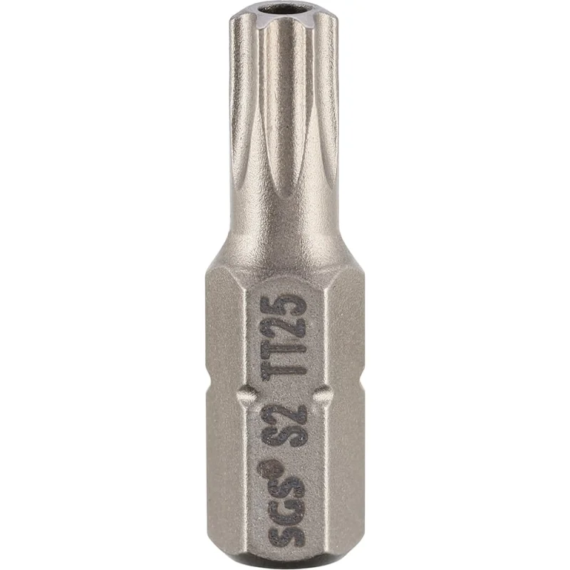 Бита SGS TORX с отверстием T25H, 25мм S2 1шт 6325-TT25
