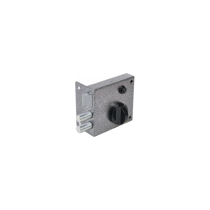 Накладной замок Marlok ЗН 3, 2 ригеля, с защелкой, серебро 020606