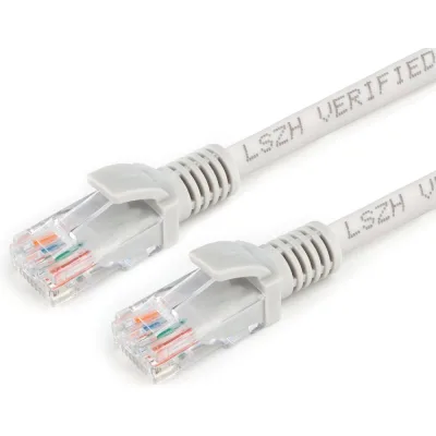 Патч-корд Cablexpert LSZH медный UTP кат.5e, 5м, литой, многожильный (серый), PP30-5M