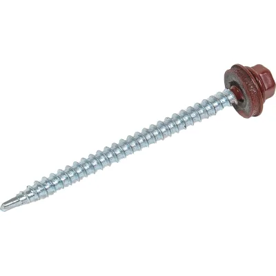 Кровельный саморез Daxmer 4,8х70 RAL 3009 сверло №1, 100 шт 00000304168