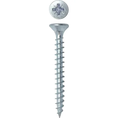 Универсальный саморез Rizzel Pz 3,0x30 белый цинк 16000 шт 00-00464334