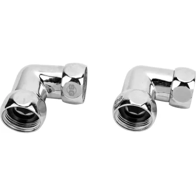 Уголок для полотенцесушителя SG г/г 3/4"х3/4", хром, 2 шт 740SCH0505