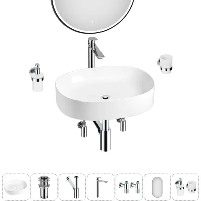 Набор Wellsee 7 в 1 Belle Spa 2.0 накладная раковина 55x45 см 20218437R