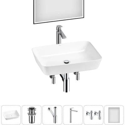 Набор Wellsee 6 в 1 Cromulent накладная раковина 56x40 см 20218995R