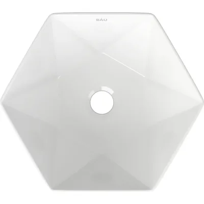 Накладная раковина на столешницу Bauedge BAU Crystal 40x40, белая NRC0012