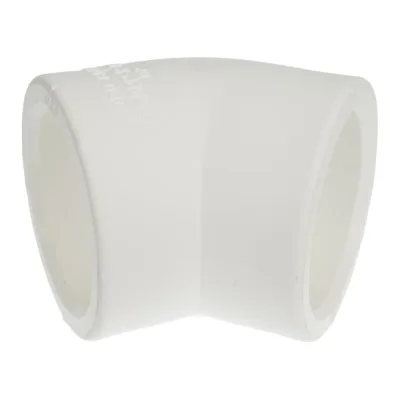 Угольник PRO AQUA PP-R 45 градусов белый 50 мм PA13516Pb