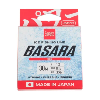 Монофильная зимняя леска Lucky John BASARA Red 30 м, 0.18 мм LJ4002-018