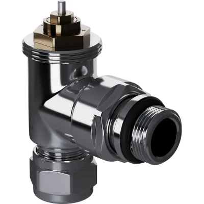 Набор термостатический угловой Royal Thermo Design Pro 15 мм, М30x1.5,хром НС-1646649