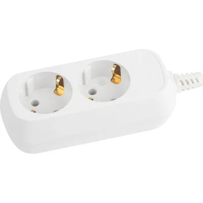 Колодка ЭРА KX-2e 2 розетки, с зазeмлением Б0028339