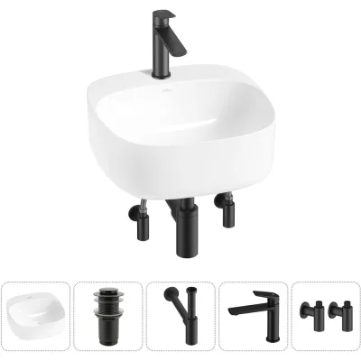 Набор Wellsee 5 в 1 Ideal накладная раковина 42x42 см 20214092R