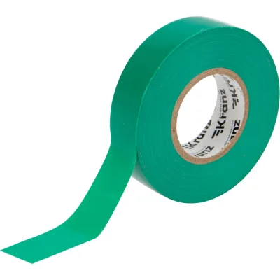 Профессиональная изолента ПВХ KRANZ 0,18х19 мм, 20 м, зеленая KR-09-2803