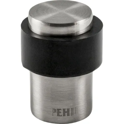 Дверной ограничитель Ренц напольный, никель матовый - черный INDS 34 SN/Black