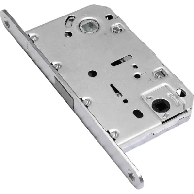 Корпус замка с магнитной защелкой Doorlock DL452M/WC/50/96/18/SN, матовый никель, WC, бэксет 50мм, межосевое расстояние 96мм, фронтальная планка 75289