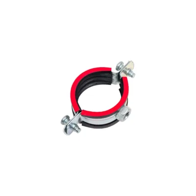 Оцинкованный хомут с резиновым уплотнителем MasterProf 1.1/4", M8, с шурупом и дюбелем ИС.140019