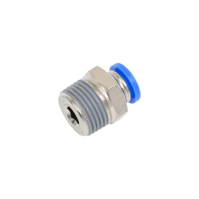 Пневмофитинг цанговый прямой с наружной резьбой HIMPT PC 8-03 (R3/8) 00-00008608