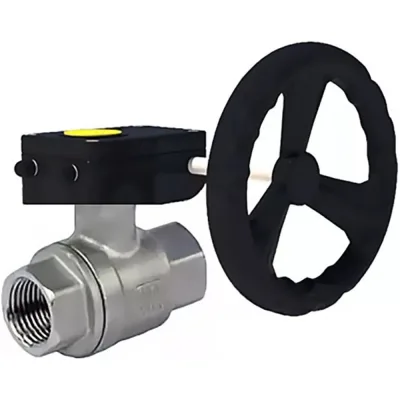 Кран шаровой DN.ru КШМП.316.230-ISO Ду25 Ру63 с редуктором HAM-1 D160-14374