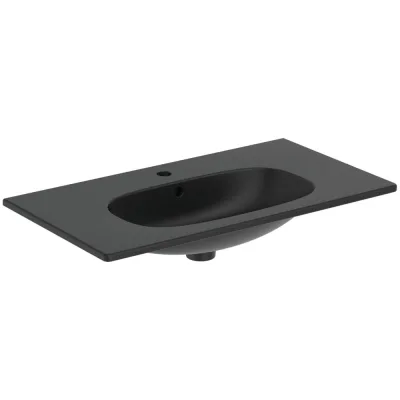 Мебельный умывальник Ideal Standard TESI 80 1 отверстие, черный, б/к T3509V3 023-6714