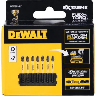 Бита DEWALT PZ2, 57 мм, 7 шт DT70821-QZ