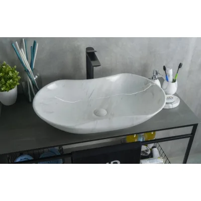 Раковина накладная Gid Mnc503H012 под камень глянцевая 66.5x41x12 54464