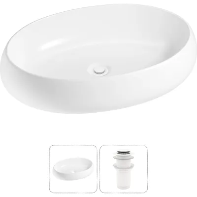 Комплект 2 в 1 Wellsee Bathroom Sink накладная раковина 60x40 см, состоит из 3331109 20215098R
