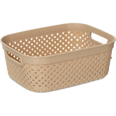 Корзина HOBBY LIFE DIAMOND латте, 18.3х14х7 см, с ручками HL041276L