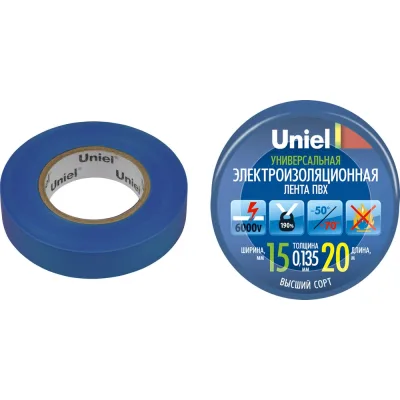 Изоляционная лента Uniel 20/15/01 BLU UIT-135P 4485