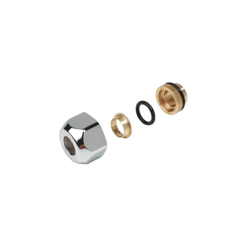 Соединитель латунный для медных труб Giacomini Дн16x15 обж/ВР, с базой 16 мм T178CX016 129-5624