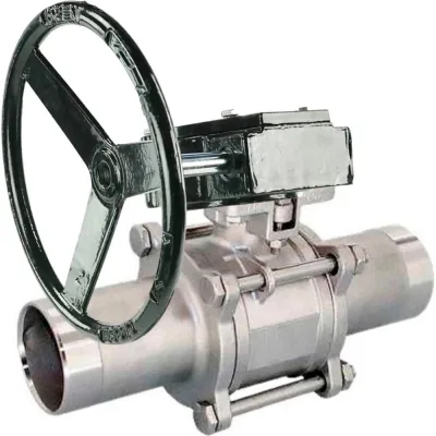 Кран шаровой DN.ru 304-304-PTFE-W-ISO-H Ду100 Ру16 с редуктором RDN-5 D160-54800