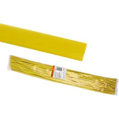 Термоусаживаемая трубка TDM ELECTRIC ТУТнг 20/10 желтая по 1м 50 м/упак SQ0518-0251